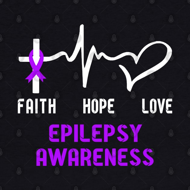Faith Hope Love epilepsy Awaneress Support epilepsy Gifts by ThePassion99